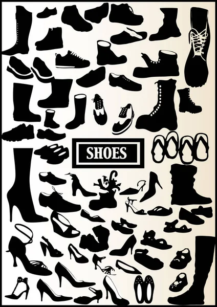 Коллекция Обуви — стоковый вектор