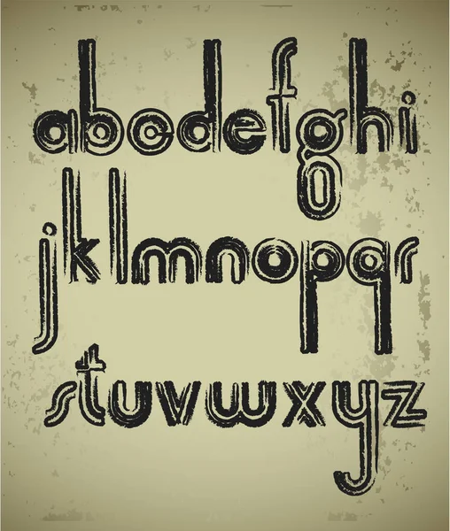 Vector Dibujado Mano Letras Del Alfabeto — Archivo Imágenes Vectoriales