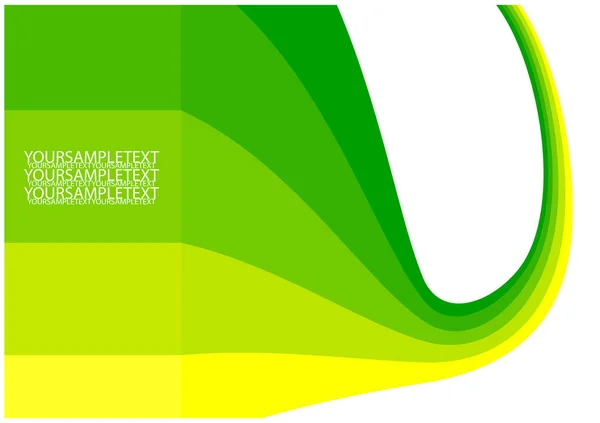 Groen Abstracte Banner Met Lint — Stockvector