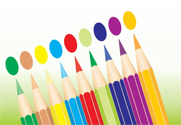 Ensemble Crayons Couleur — Image vectorielle