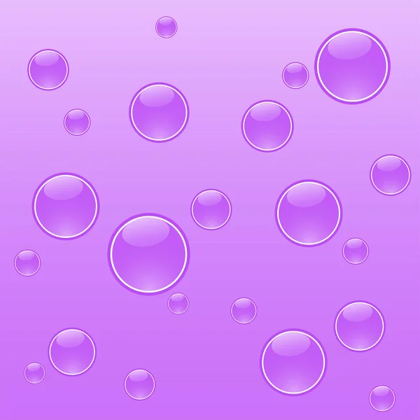 粉色背景上的肥皂泡 矢量说明 — 图库矢量图片