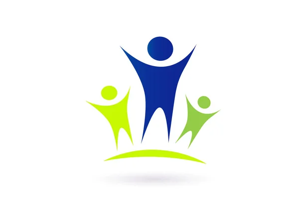 Logotipo Cuidados Vida Familiar — Vetor de Stock