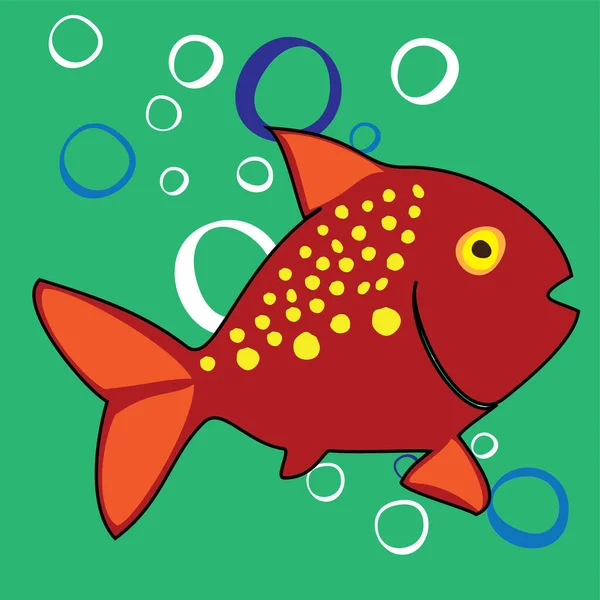 Niedliche Fische Vektor Illustration — Stockvektor