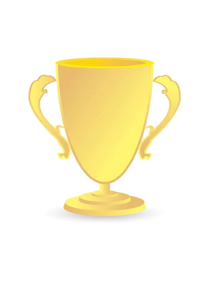 Gold Trophy Cup Icon — Stock Vector