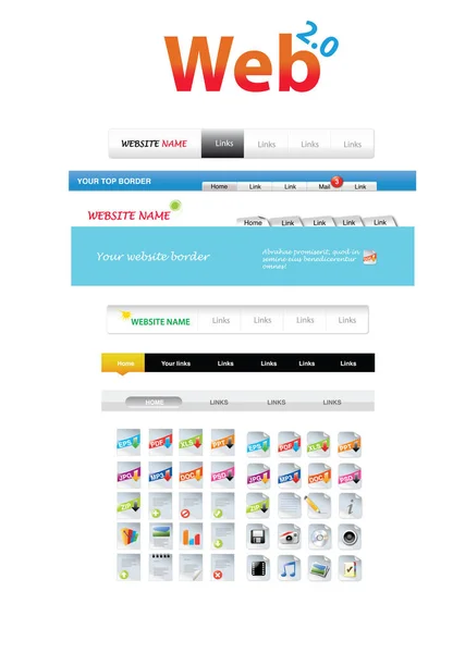 Web Site Design Template — Stock Vector