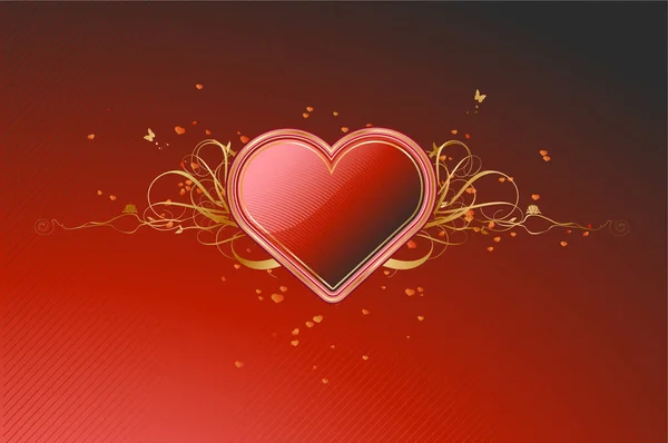Fondo Abstracto Día San Valentín Con Corazón — Vector de stock