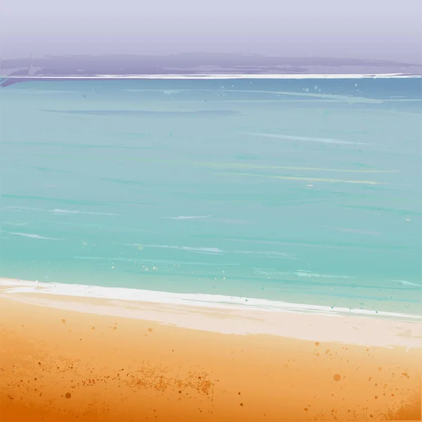 水彩の海のベクトルの背景 — ストックベクタ