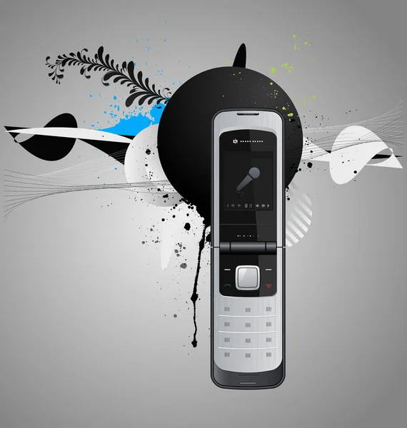 Teléfono Móvil Moderno Diseño Abstracto — Vector de stock