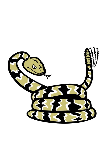 Serpente Com Vetor Serpente — Vetor de Stock