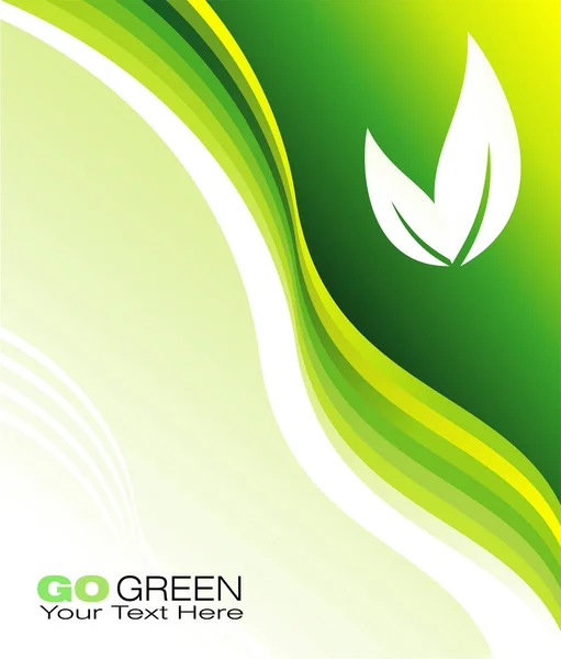 Liście Zielone Tło Wektor — Wektor stockowy