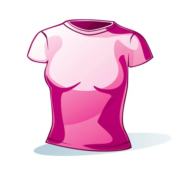 Vektor Rosa Weibliches Shirt — Stockvektor