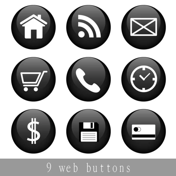 Ícones Vetor Web Internet Ilustração Vetorial — Vetor de Stock