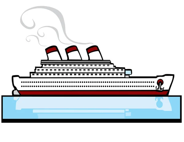 Izolované Výletní Loď Ikona Vektorové Ilustrace — Stockový vektor