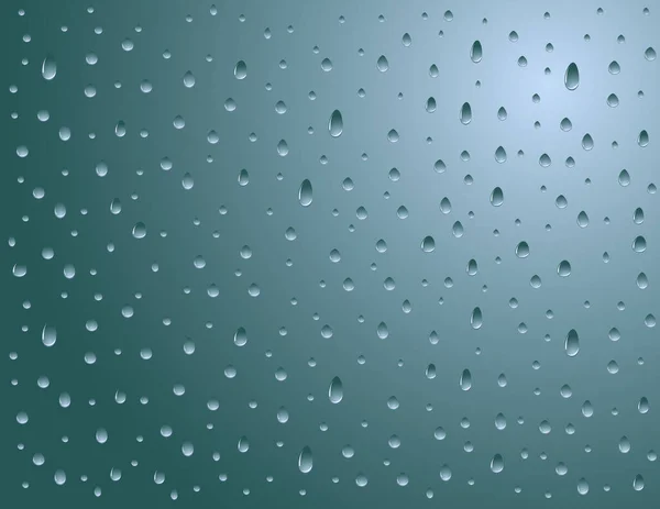 Water Drops Glass Vector Illustration — Stock Vector