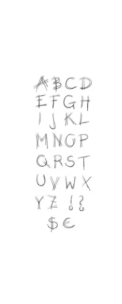 Alphabet Dessiné Main Illustration Vectorielle — Image vectorielle