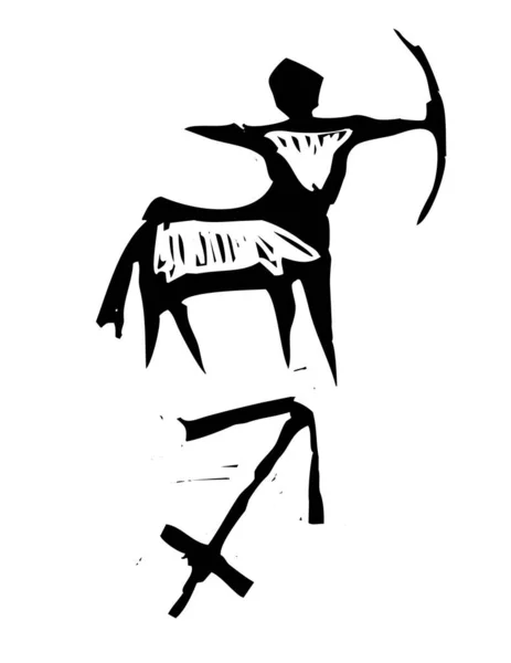 Векторная Иллюстрация Человека Лошади — стоковый вектор