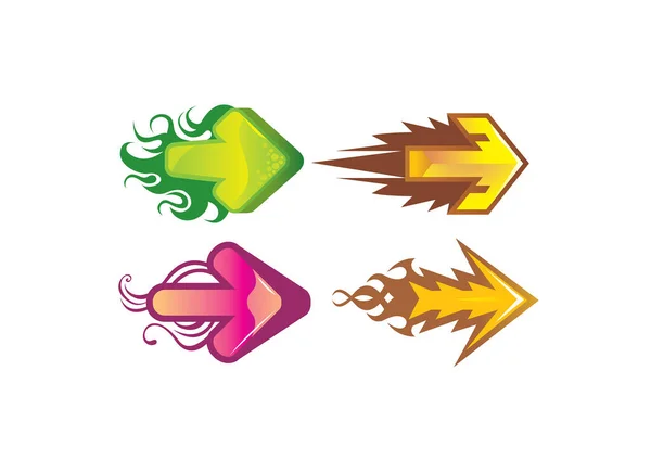 Lightning Arrows Icons Vector Illustration Simple Design — Stock Vector