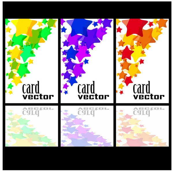 彩色彩虹卡片 有你的文字位置 — 图库矢量图片