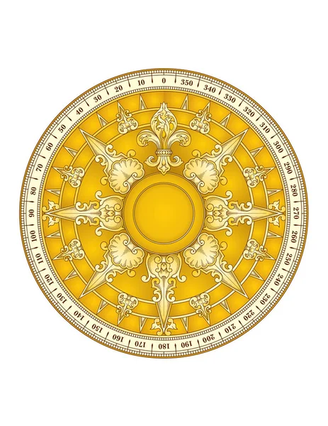 向量金色曼陀罗 族裔装饰设计元素 — 图库矢量图片