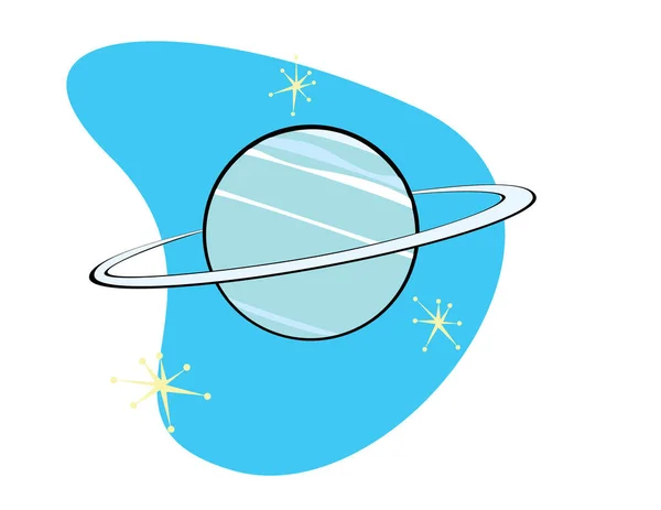 Ikona Vesmírné Planety Vektor Ilustrace — Stockový vektor