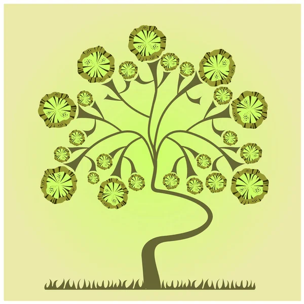 Copac Abstract Rădăcini Ilustrație Vectorială — Vector de stoc