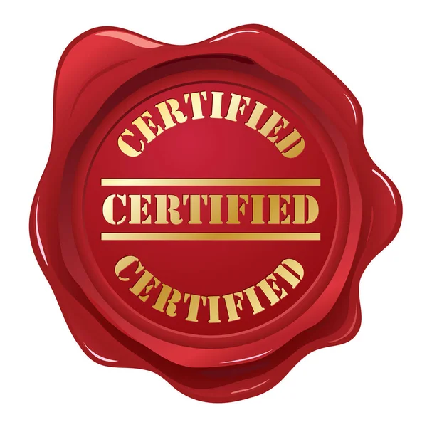 Certificado Insignia Vector Icono Diseño — Vector de stock