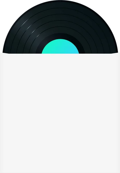 Vinyl Plaat Vector Illustratie Eenvoudig Ontwerp — Stockvector