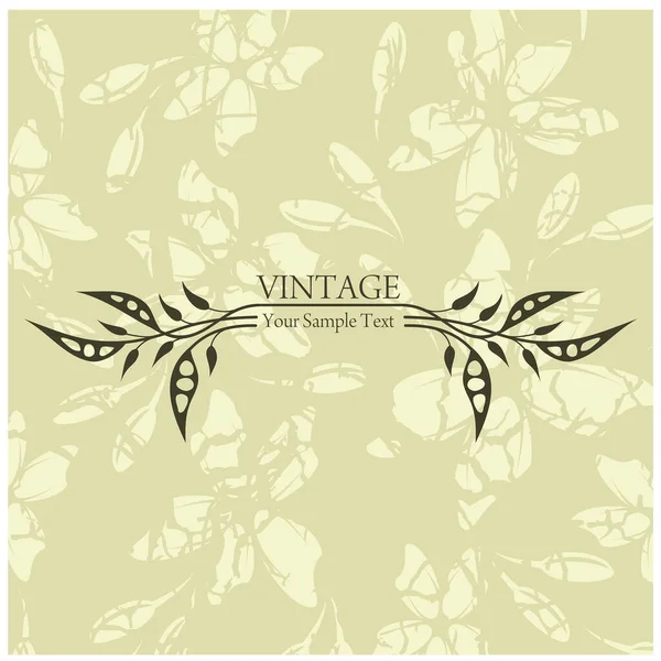 Elegant Vintage Abstract Ornament Template Vector Illustration — Stock Vector
