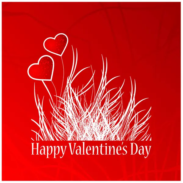 День Святого Валентина Вітальна Листівка Векторні Ілюстрації — стоковий вектор