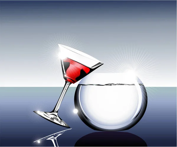 Illustrazione Cocktail — Vettoriale Stock