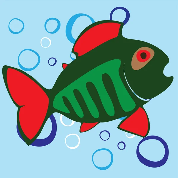Fische Einem Aquarium Vektor Illustration — Stockvektor