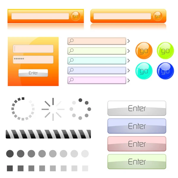 Botones Para Web Ilustración Vectorial — Archivo Imágenes Vectoriales