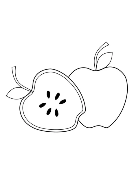 Line Drawing Cartoon Pear — Stock Vector