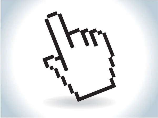 Cursor Hand Icon Internet Icon White Background — Stock Vector