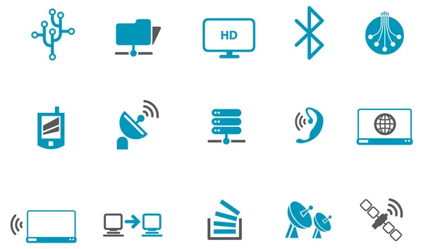 Vector Illustration Technology Icons Editable Set Wireless Wifi Wireless Connection — Stock Vector