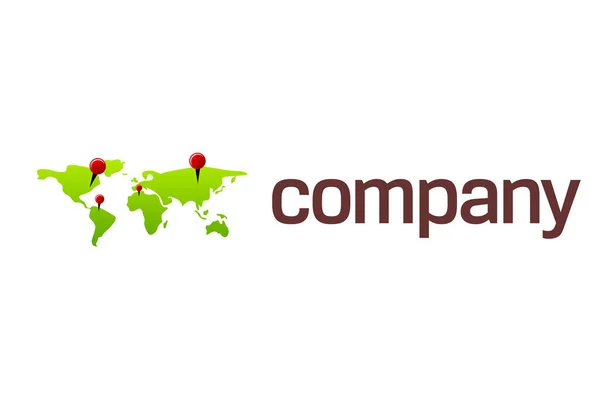 Globales Firmenvektor Logo — Stockvektor
