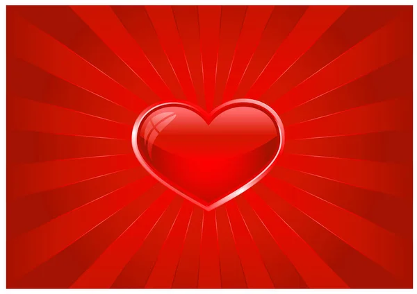 Red Heart Icon Vector Illustration — Stock Vector