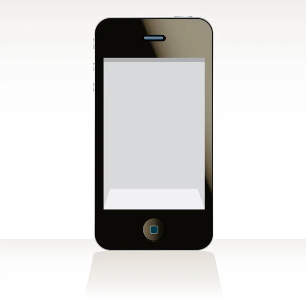 Téléphone Intelligent Moderne Avec Écran Blanc — Image vectorielle