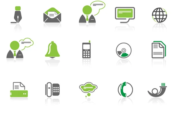 Vektor Illustration Des Kommunikations Icon Sets — Stockvektor