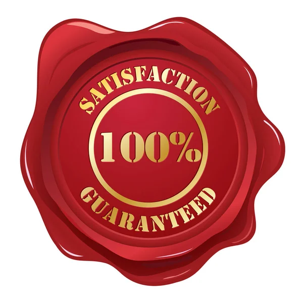 100 Satisfaction Sticker Label Vector Illustration — Stock Vector
