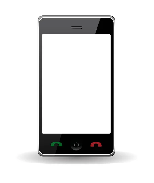 Mobile Phone Blank Black Screen — Stock Vector