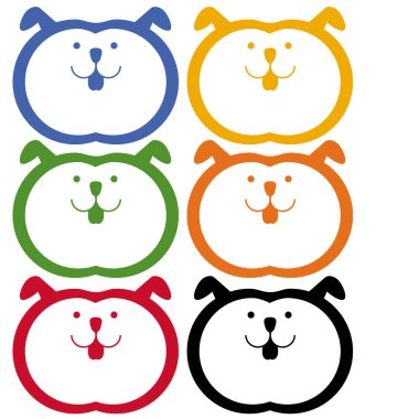 Şirin bir köpeğin vektör çizimi