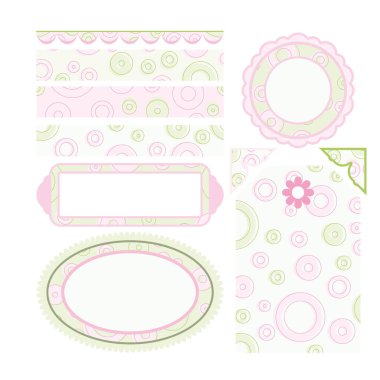 Metinleriniz için çiçek ve yer içeren vektör şablonları