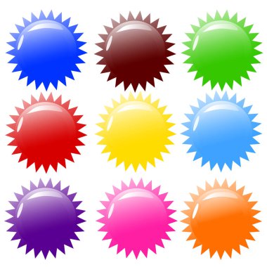 Düğmelerin renkli vektör illüstrasyonu