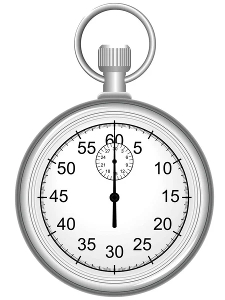Illustrazione Vettoriale Cronometro Isolato Bianco — Vettoriale Stock
