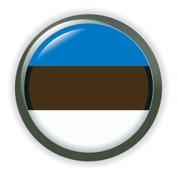 Flagga Estland Rund Form — Stock vektor