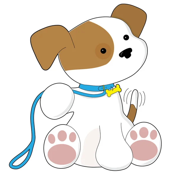 Cute Dog Cartoon Vector Illustration — Vettoriale Stock