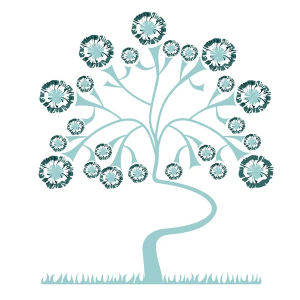 Bäume Und Blätter Vektor Illustration Design — Stockvektor