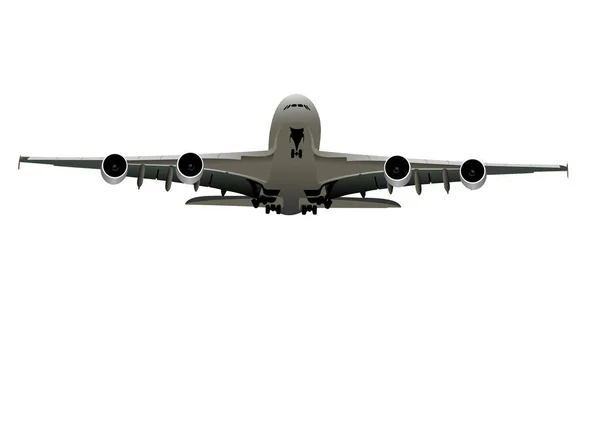 Rendu Avion Blanc — Image vectorielle