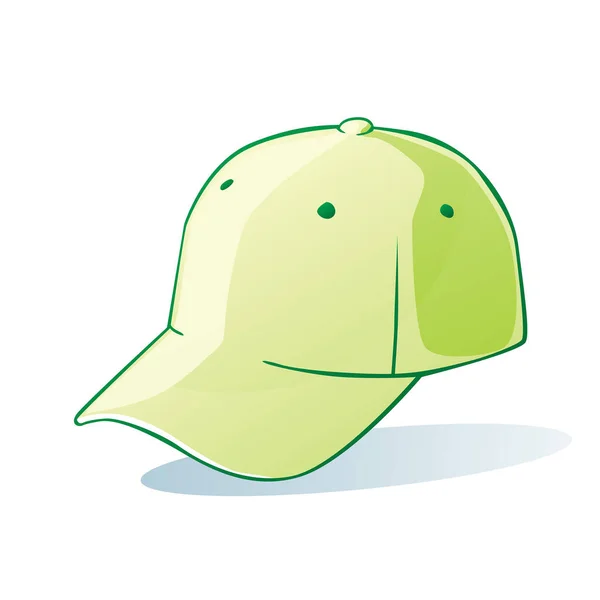 绿色帽子的矢量说明 — 图库矢量图片